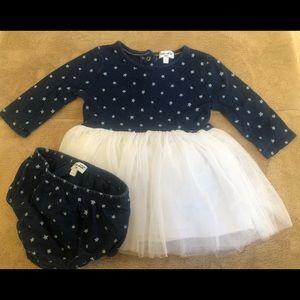 Baby indigo tutu star dress